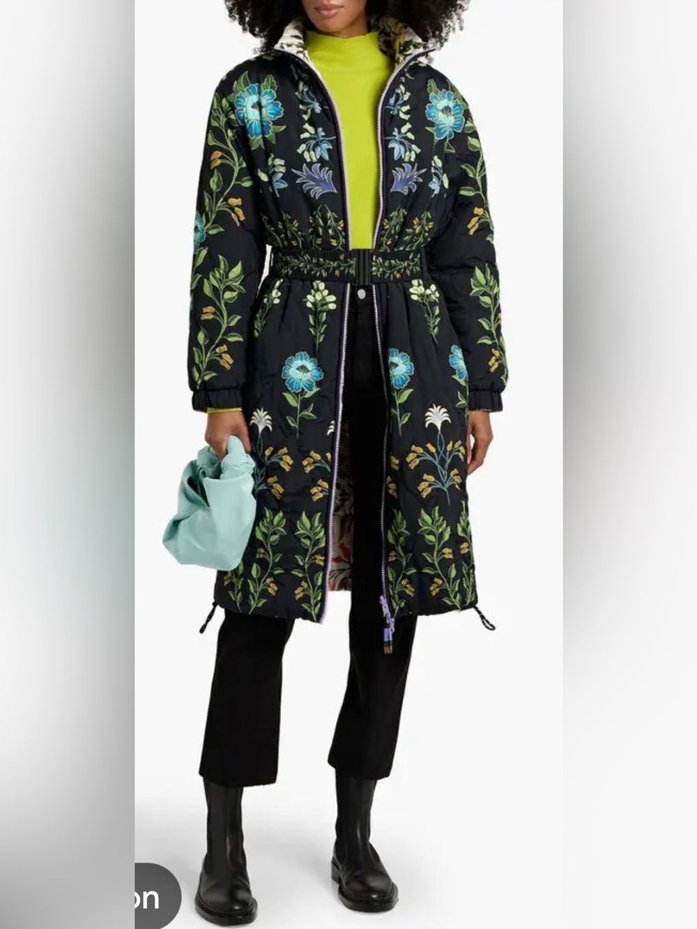 ⭐️NWT Farm Rio Black Winter Garden Reversible Puffer Coat⭐️